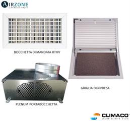 AIRZONE - Kit Bocchettame 3 Zone  D.200 (Escluso Flessibile)