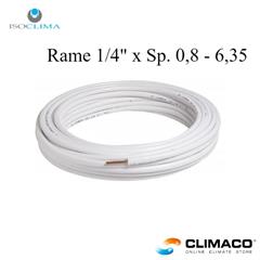TUBO RAME CLIMA 1/4x 0,8  Diam.6,35    EN12735  (rot.50 mt)