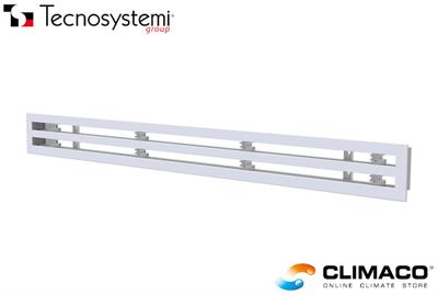 Diffusore LINEARE RIPRESA PVC - 2000 L. 2 Ferit. BIANCO