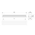 Diffusore LINEARE RIPRESA PVC - 2000 L. 2 Ferit. BIANCO