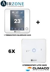 AIRZONE - BlueFace/Lite - Pack 7 Term.(1)Blueface+(6)Lite FILO BIANC
