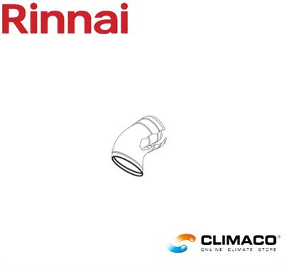 RINNAI - Condensazione - CURVA FUMI 80/125 a 45° (1 Pezzo)