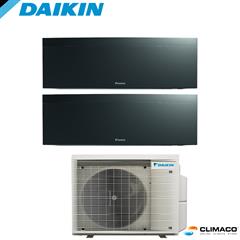 DAIKIN - Kit DUAL PARETE EMURA NERO 7000+7000 BTU (U.E. 4 KW)