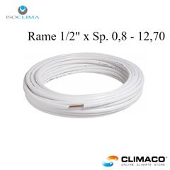 TUBO RAME CLIMA 1/2x 0,8  Diam.12,7    EN12735  (rot.50 mt)