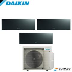 DAIKIN - Kit TRIAL PARETE EMURA NERO 7000+7000+7000 BTU (4KW)