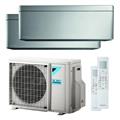 DAIKIN - Kit DUAL PARETE STYLISH Silver 12000+12000 BTU (U.E. 5KW)