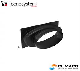 Canotto D4 in PP OVALE D.200/150 - Per innesto_LATERALE_su PLENUM