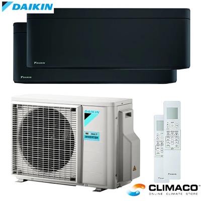 DAIKIN - Kit DUAL PARETE STYLISH Tot Black 12000+12000 BTU (5KW)