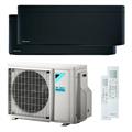 DAIKIN - Kit DUAL PARETE STYLISH Tot Black 12000+12000 BTU (5KW)