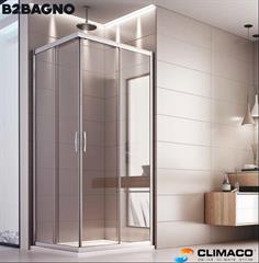BOX DOCCIA Angolo - 70x80 cm CROMO Trasparente