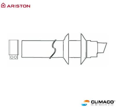 ARISTON - KIT Terminale (1mt) 60/100 per SGA FF X Senza Curva