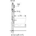 Geberit - DUOFIX WC Sospeso Sigma8 WC Sosp. H.114 (Cartongesso)