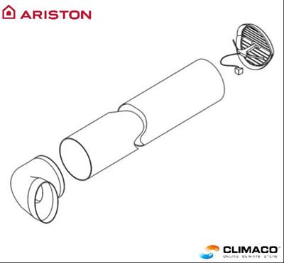 ARISTON - Kit SCARICO Fumi ABS/PVC D.125 per NUOS