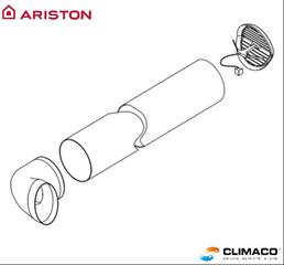 ARISTON - Kit SCARICO Fumi ABS/PVC D.125 per NUOS