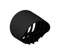 GRIGLIA Scarico FUMI D 80 NERA Nylon      WN10-080