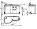 WATERSAN - Trituratore SOLO WC + LAVABO       H.4mt ORIZZ.80mt