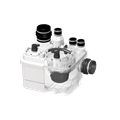 SANICUBIC 1 WP Staz. di Sollevam. Acqua CHIARE/SCURE C/Comand Remoto