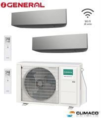 GENERAL - Kit DUAL PARETE KETA SILVER 7000+7000 BTU (4 KW) WI-FI