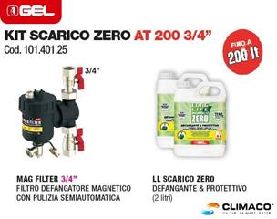 GEL - Kit SCARICO Zero 200 AT (Alta Temp.) per CALDAIE