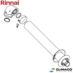 RINNAI - Alluminio - New KIT COASSIALE 60/100 per 14/17 LT C.S.
